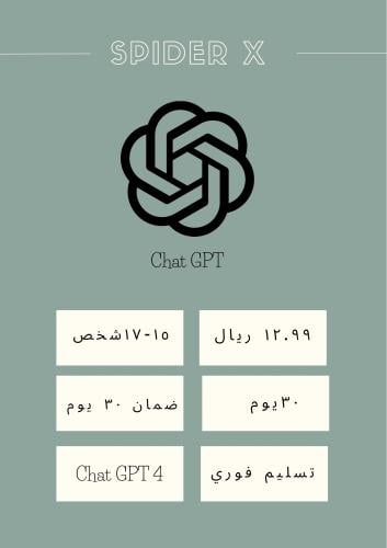 اشتراك ChatGPT ٣٠ يوم