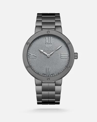 Men's Shomoukh watch, stainless steel, black color, with gray dial