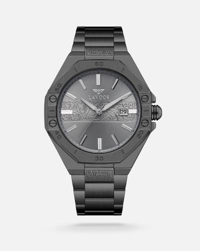Men's Asil watch, steel, black color