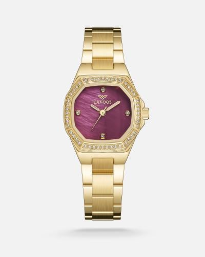 Women's Pearl watch in gold color
