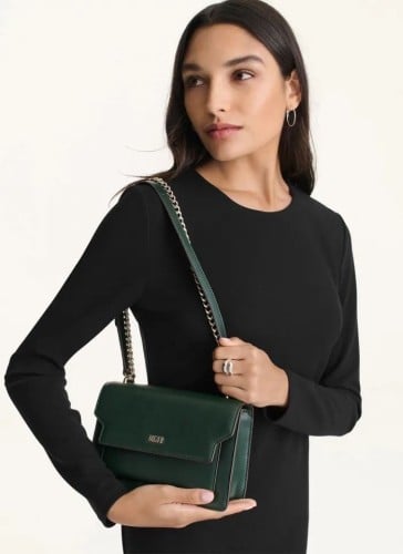 دكني | Millie Flap Leather Shoulder Crossbody