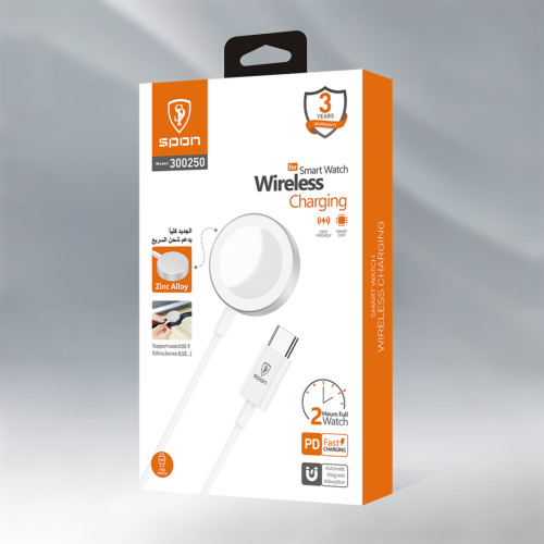 شاحن لاسلكي للساعة الذكية ميج سيف من SPON