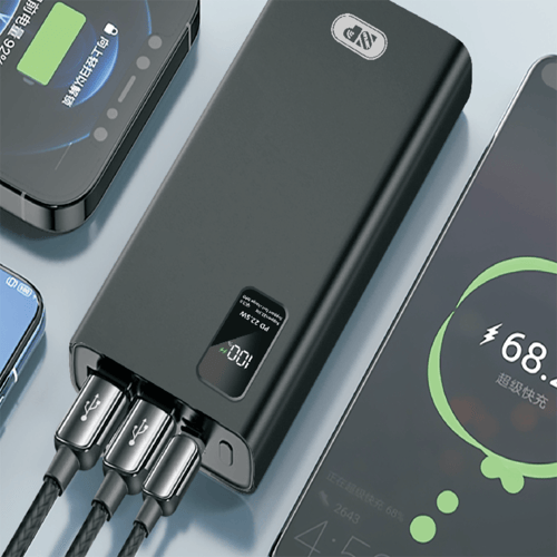 باور بنك 20000 22.5W(منفذ PD 18W+منفذين USB)مع شاش...