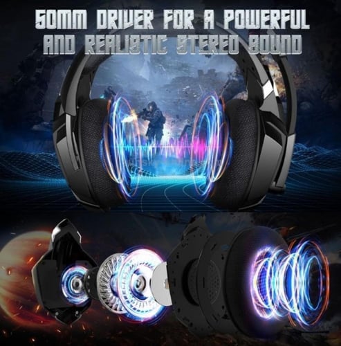 سماعة رأس K18 ستيريو سلكية للألعاب بميكروفون