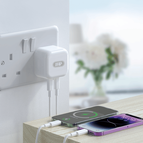 رأس شاحن عدد 2 منافذ PD بقوة 40 واط