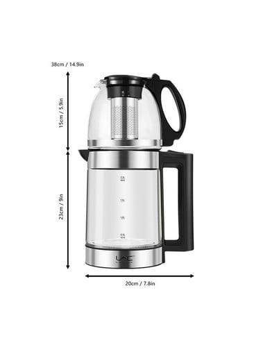 غلاية كهربائية مزدوجة الوعاء بقوة 1500 وات مع فلتر...