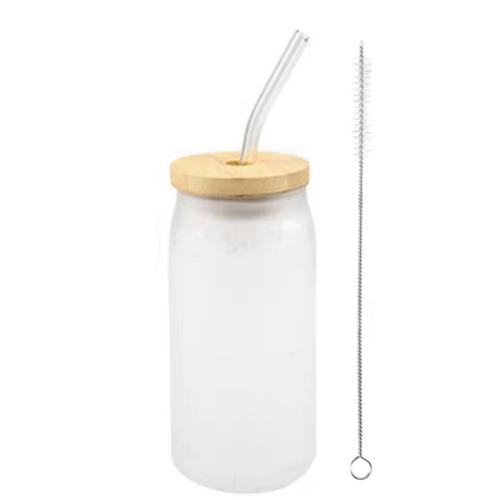 Clear glass cup with ice effect