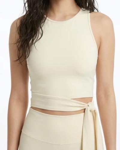 SHUBHA Wrap Crop Top — Cream