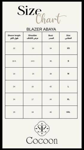 Crystal Embellished Blazer Abaya