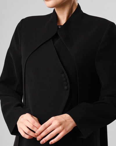 Elegant Buttoned Blazer Abaya