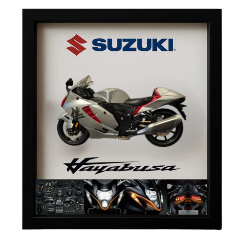 لوحة مجسم Suzuki Hayabusa رصاصي