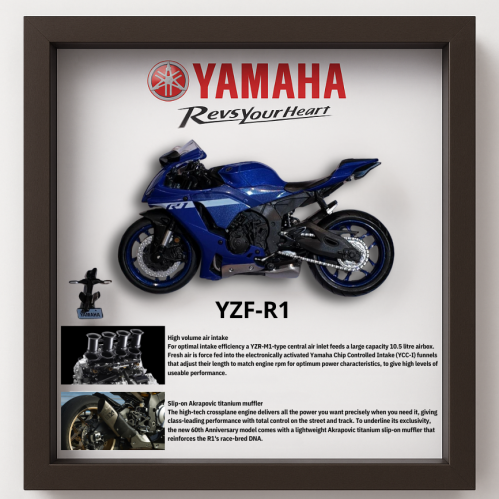 لوحة مجسم Yamaha R1 ازرق