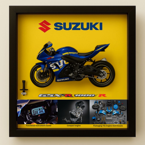 لوحة مجسم دباب ازرق Suzuki 1000RR