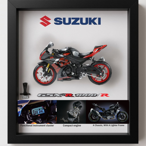 لوحة مجسم دباب اسود و احمر Suzuki 1000RR