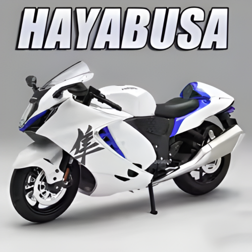 مجسم دباب Suzuki Hayabusa ابيض