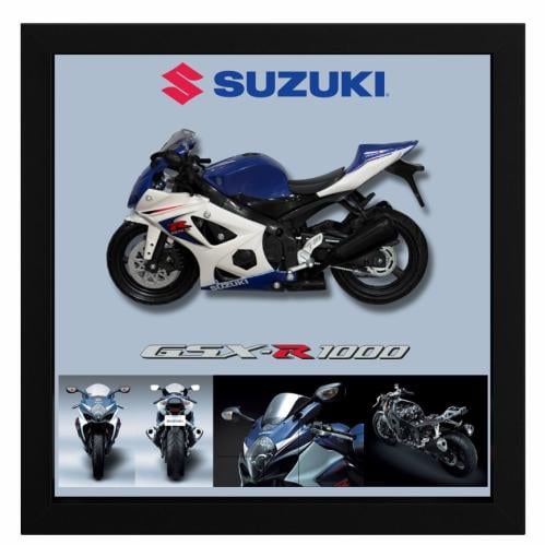 لوحة مجسم Suzuki GSX-R1000 2007 ازرق و ابيض