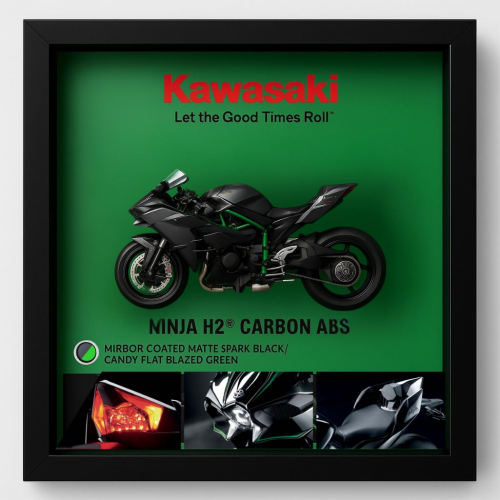 لوحة مجسم دباب اسود Kawasaki H2