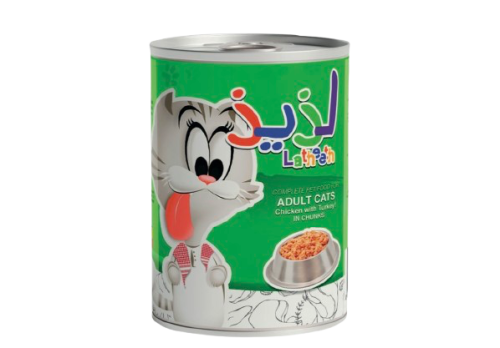 لذيذ كرتون معلبات الدجاج مع الديك الرومي للقطط الب...