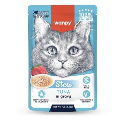 وانبي اظرف طعام للقطط البالغه بالتونه مع التورين و...