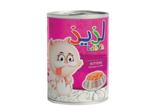 لذيذ كرتون معلبات باتيه الدجاج للقطط الصغيره 400 ج...
