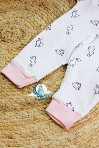 أوفرول قطني ناعم برسمة أرنب