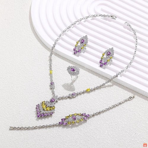 مجموعة مجوهرات الزفاف الأنيقة للنساء دبي الإمارات...