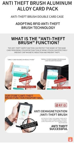 محفظة حامل بطاقات الائتمان من ألياف الكربون للرجال...