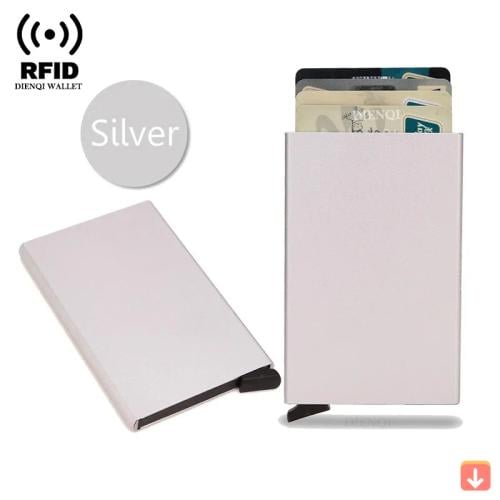 محفظة الكترونية حامل بطاقة الائتمان Rfid الرجال رق...