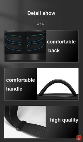 حقيبة ظهر للرجال بقفل ببصمة الإصبع من الجلد الطبيع...