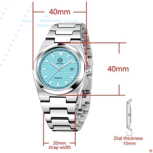 ساعة Maoyuan مقاومة للماء وتاريخ مضيء شبابية رياضي...