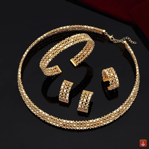 طقم ذهبي تقليد موديلات الشهيره