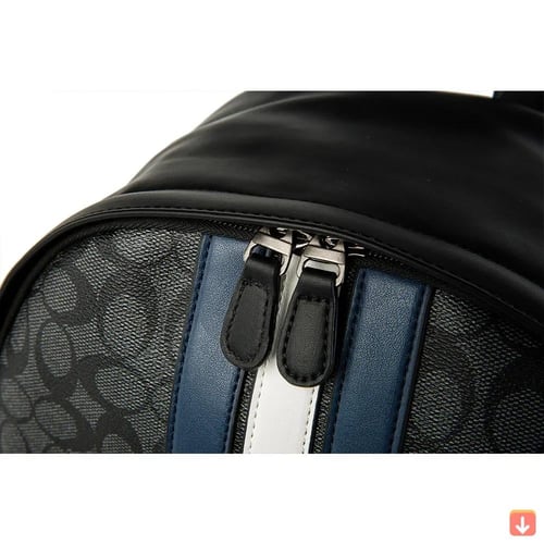 حقيبة ظهر جلدية جديدة ذات ألوان متباينة