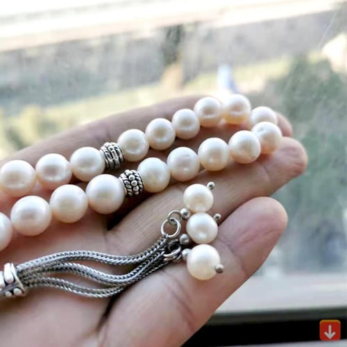 مسبحة تسبيح اللؤلؤ الطبيعي رائجة البيع نمط لؤلؤ ال...