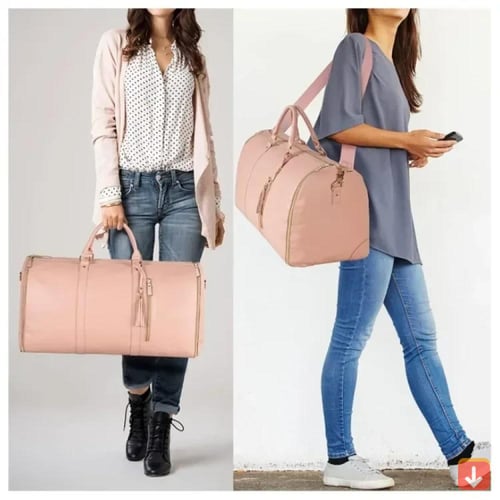 قيبة ملابس نسائية قابلة للطي للسفر مريحة للحمل، حق...