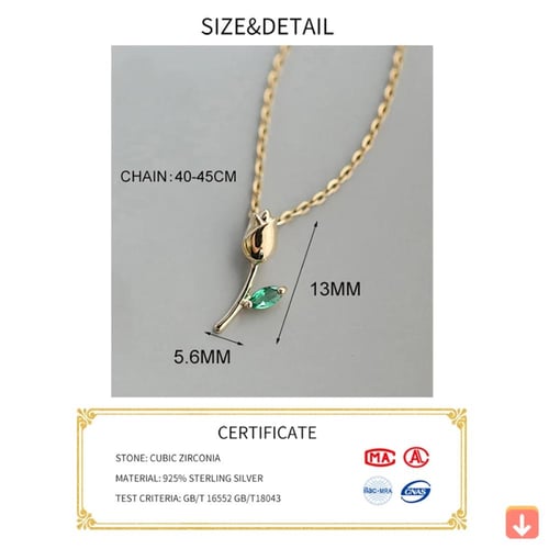 925 فضة 14K الذهب الزركون زهرة قلادة المختنق قلادة...