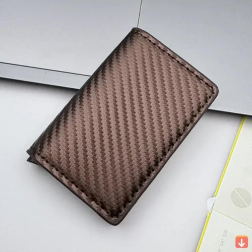 محفظة حامل بطاقات الائتمان من ألياف الكربون للرجال...