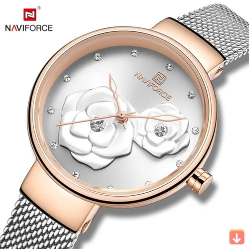 ساعة يد نسائية مقاومة للماء ماركة ساعة نسائية NAVI...