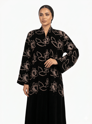 "Summer Breeze" abaya – coolness of crepe and the charm of delicate embroidery