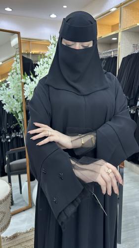 عباية انترنت كم دانتيل فصوص