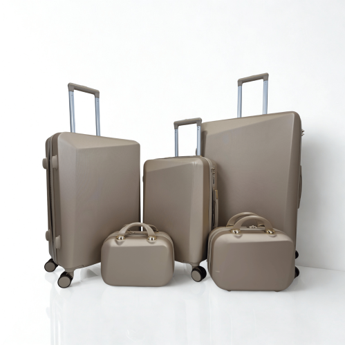 طقم حقائب سفر 5 قطع لون ذهبي