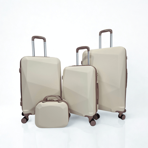 طقم حقائب سفر 5 قطع لون بيج روز