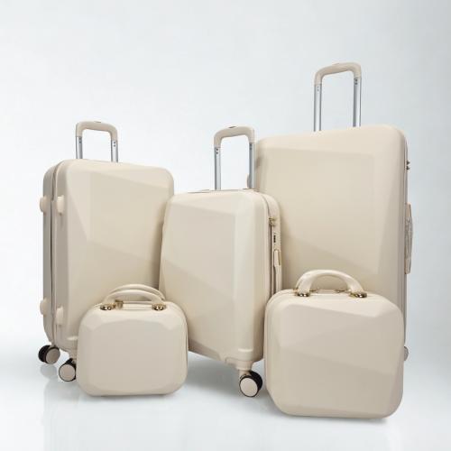 طقم حقائب سفر 5 قطع لون بيج