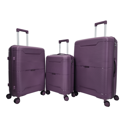 طقم حقائب سفر 3 قطع ضد الكسر بنفسجي