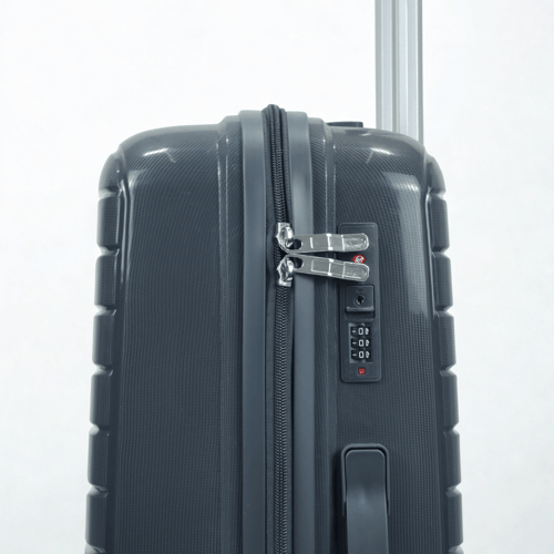 طقم حقائب سفر 3 قطع ضد الكسر رصاصي غامق