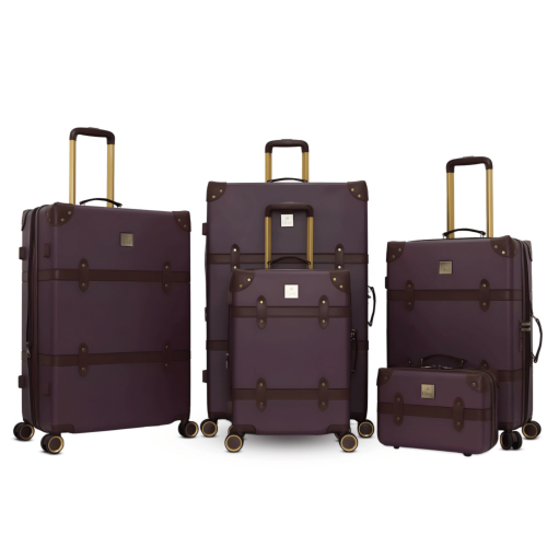 طقم حقائب سفر كلاسيك 5 قطع عنابي