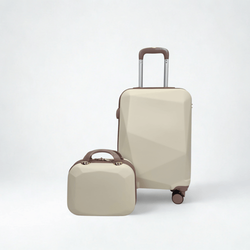 طقم حقائب سفر 5 قطع لون بيج روز