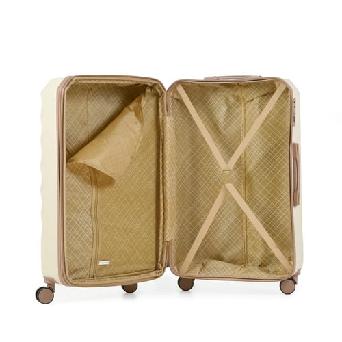 طقم حقائب سفر 4 قطع لون بيج روز