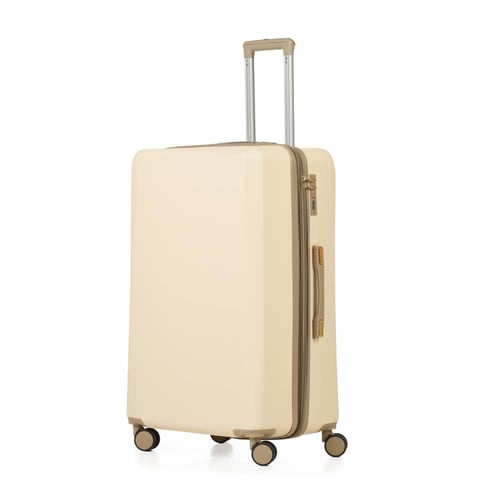 طقم حقائب سفر 7 قطع لون بيج ذهبي