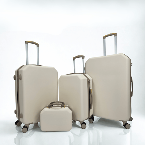 طقم حقائب سفر 5 قطع لون بيج ذهبي