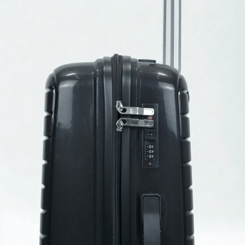 طقم حقائب سفر 3 قطع ضد الكسر أسود